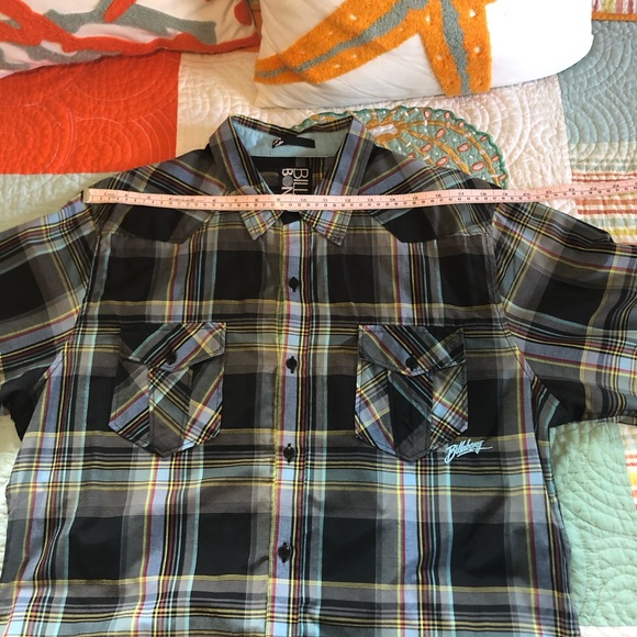 Billabong plaid long-sleeve button up size XL - Picture 3 of 8